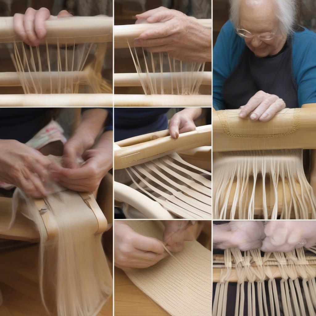 Weaving Process: Warping, Weaving, and Securing