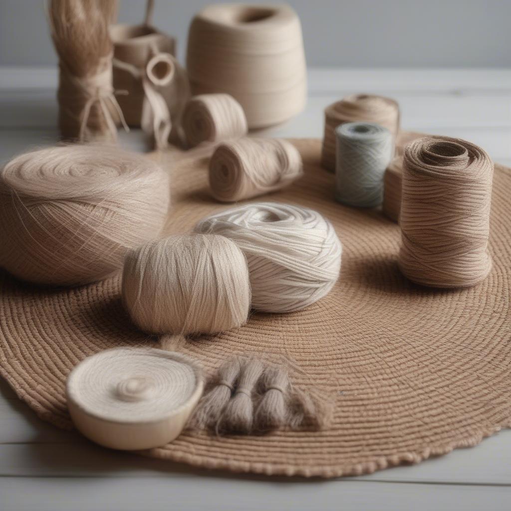 Natural Fibers for Weaving Table Mats