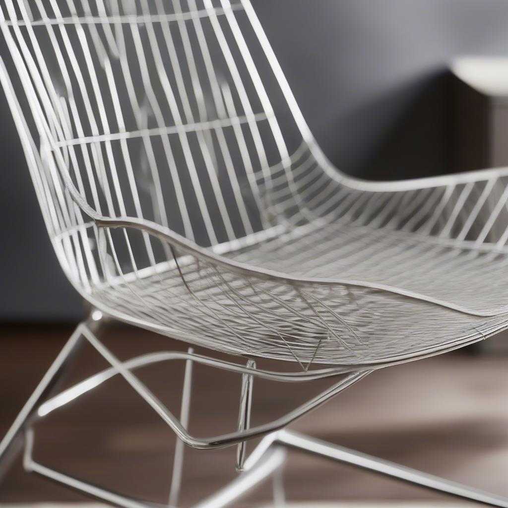 West Elm Lucas Chair Wire Base Detail