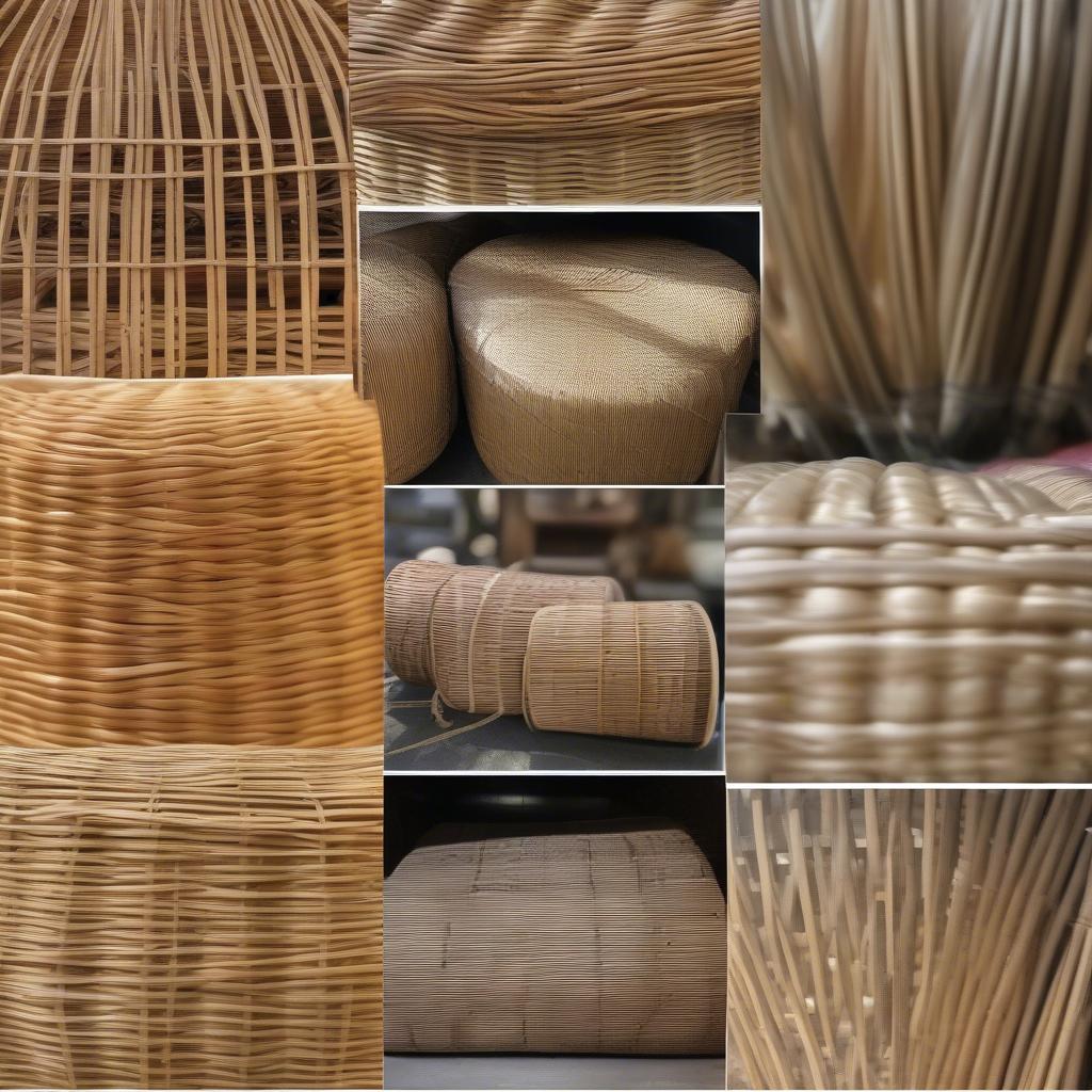 Wicker and Rattan Materials Used in Spider Tables