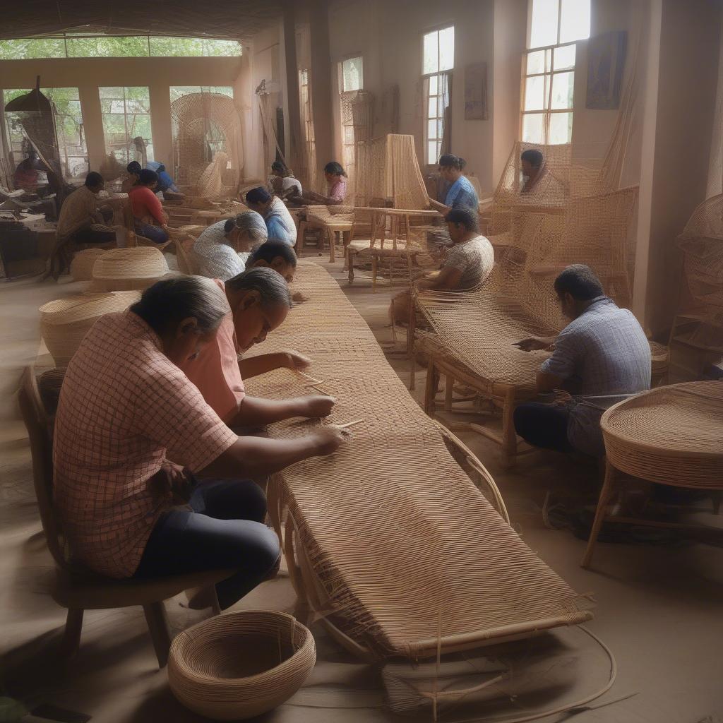 Wicker Chair Weaving Workshop in Bangalore