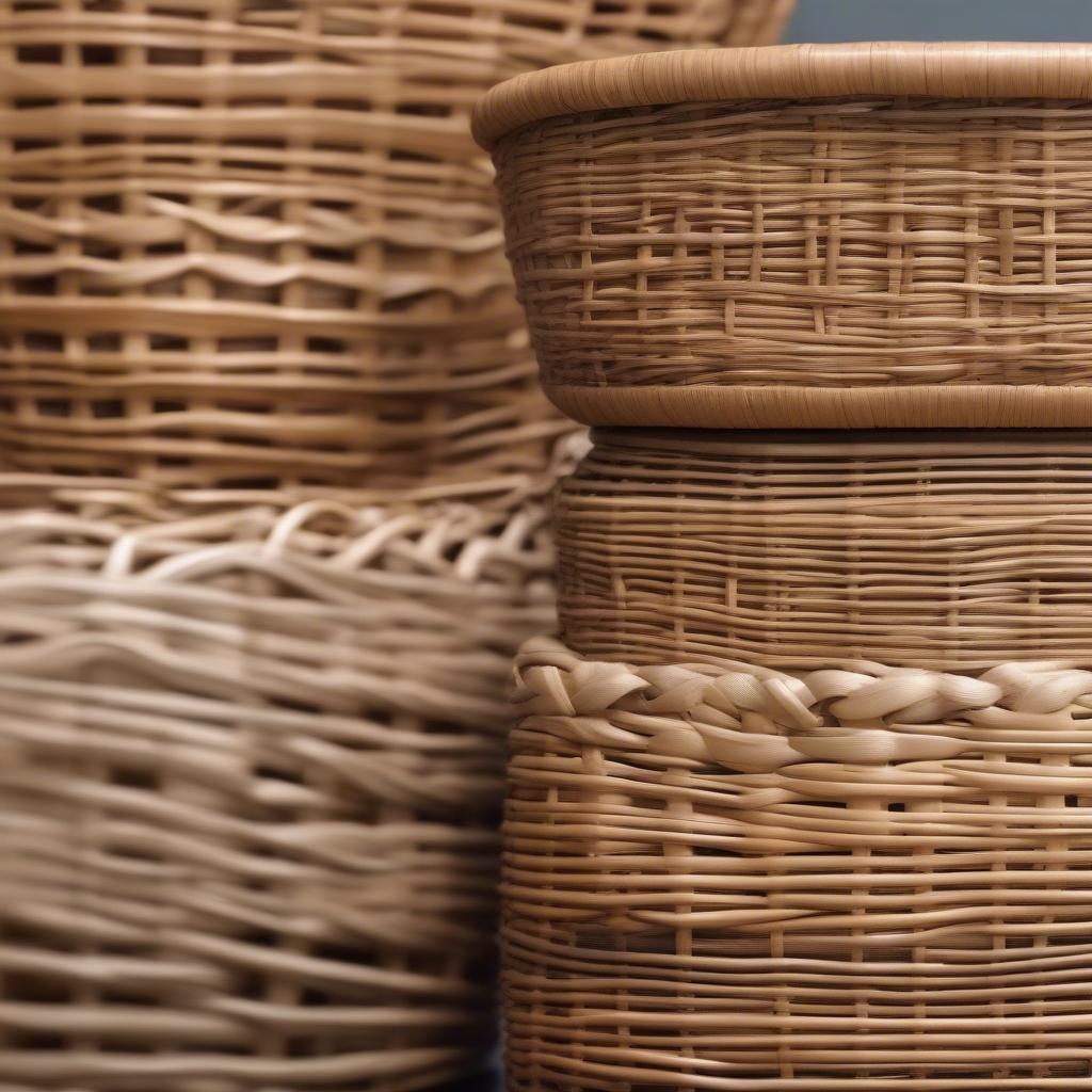 Wicker and Rattan Basket Comparison