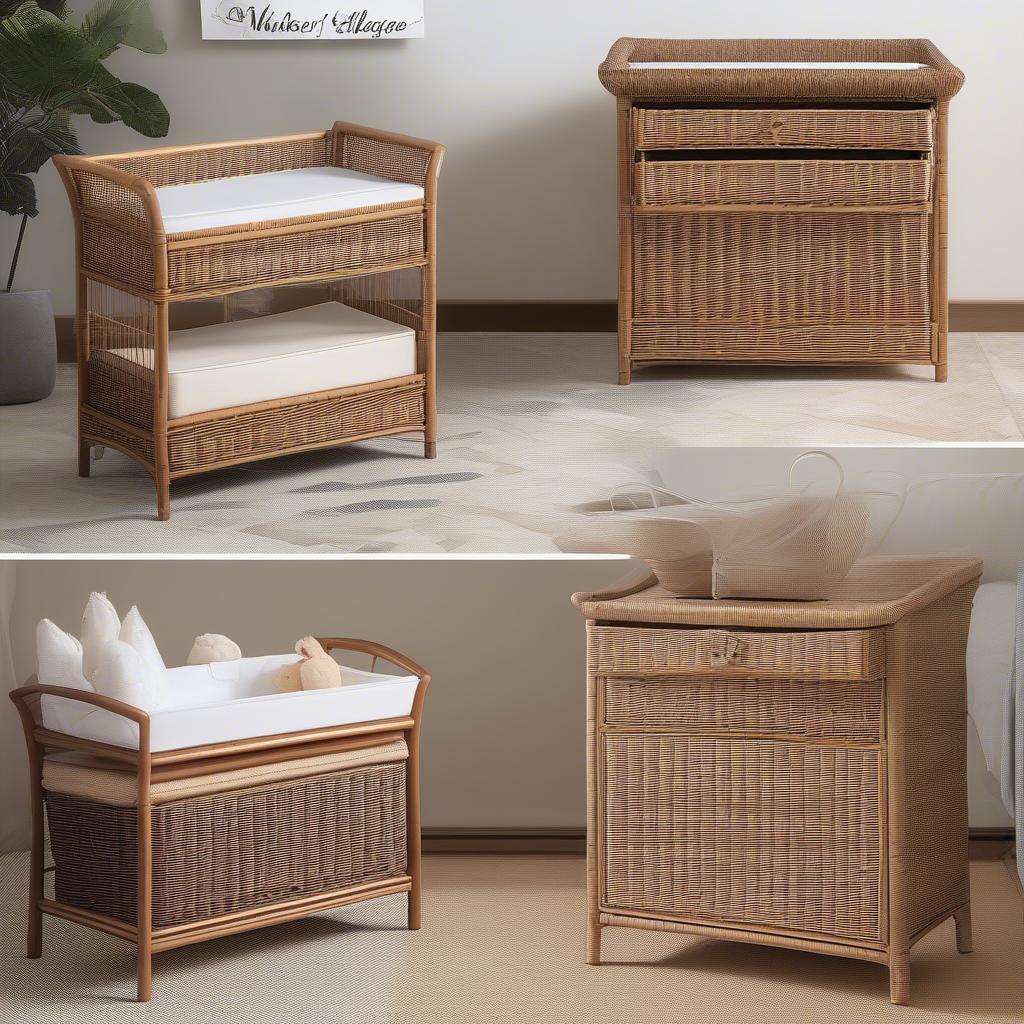 Comparing Wicker and Rattan Change Tables