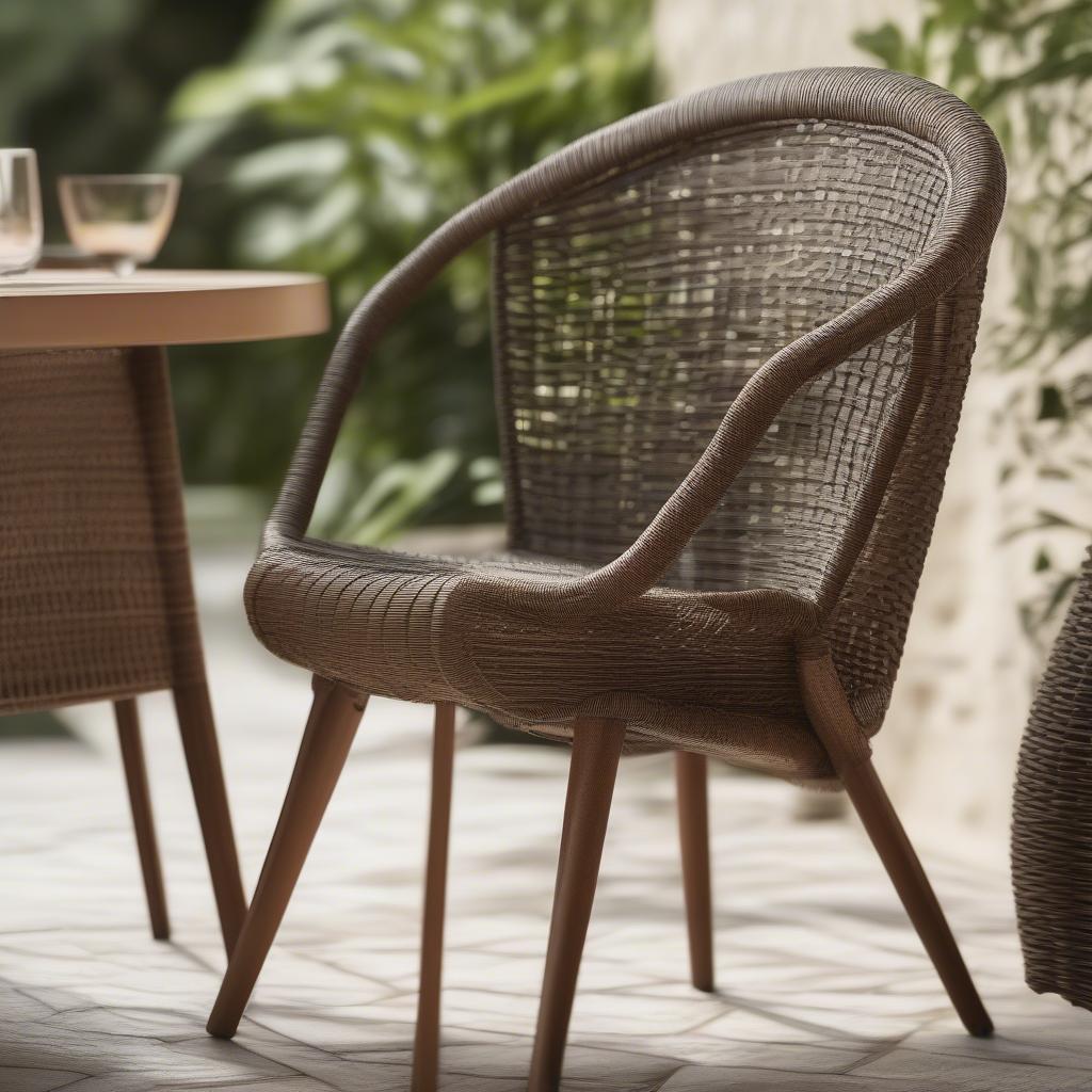 Wicker and Rattan Outdoor Dining Chairs