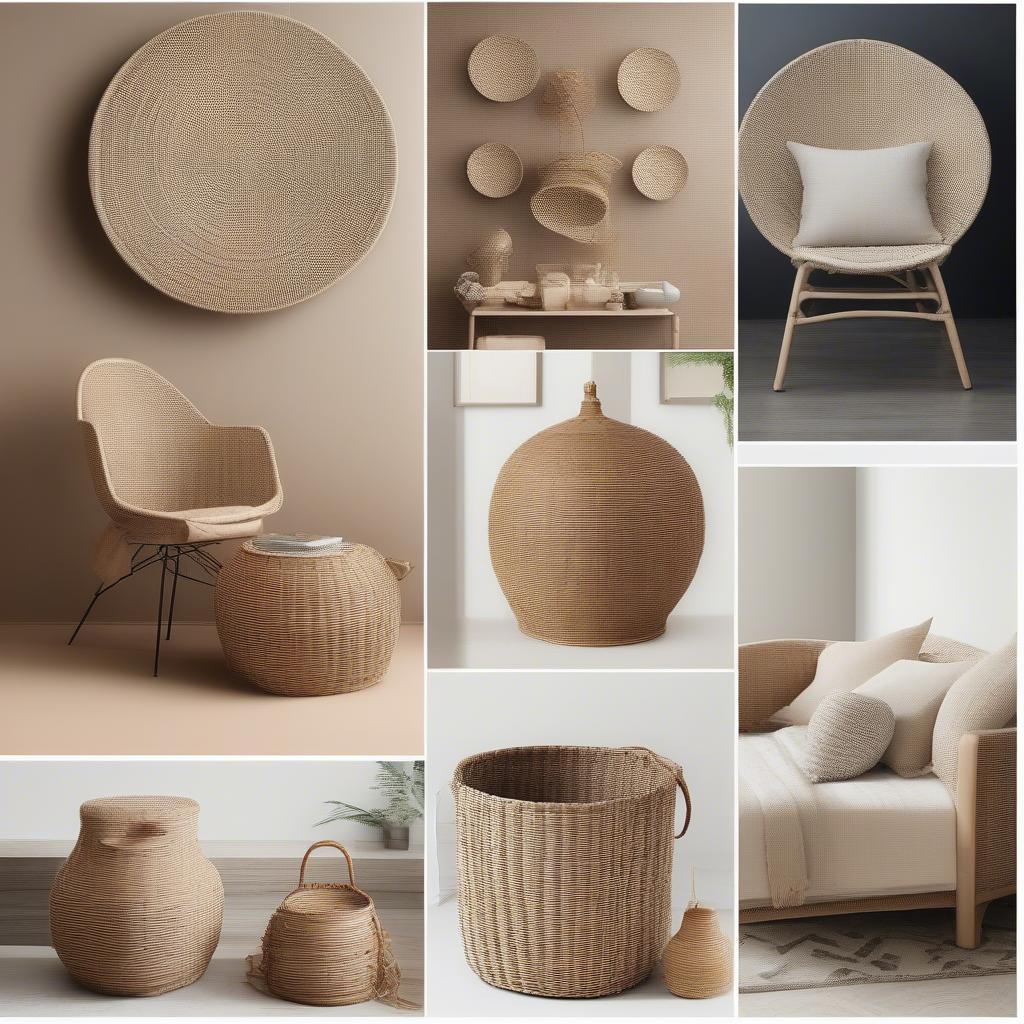 Woven Craftsmanship Trends showcasing contemporary wicker and rattan furniture and decor.