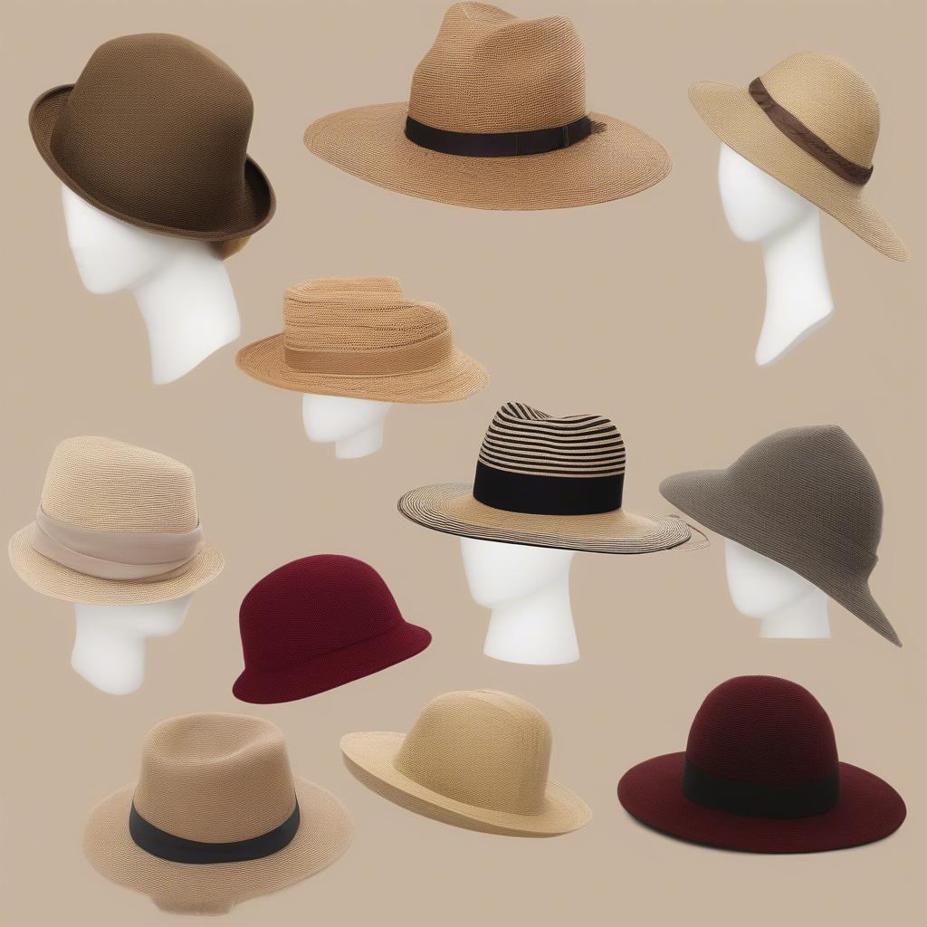 Different Styles of Woven Hats