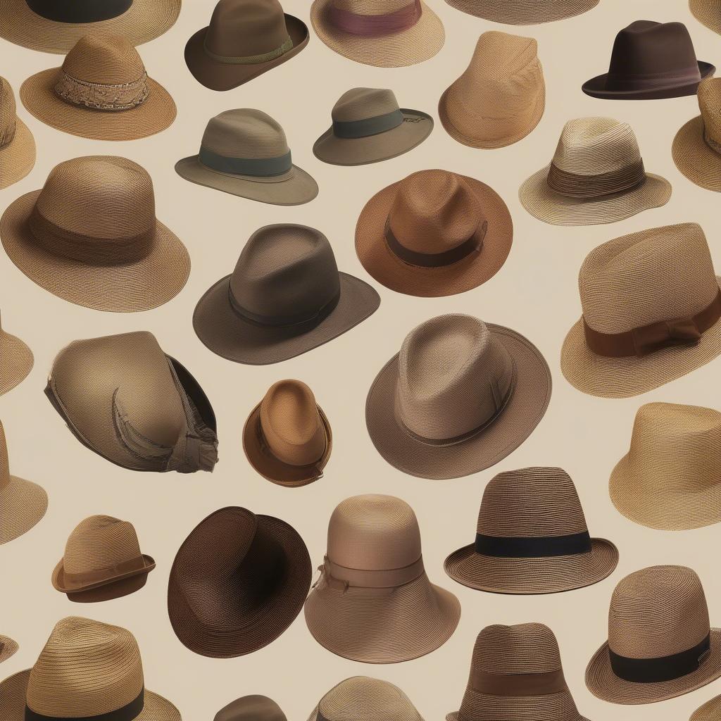 Different styles of woven hats available in the UK