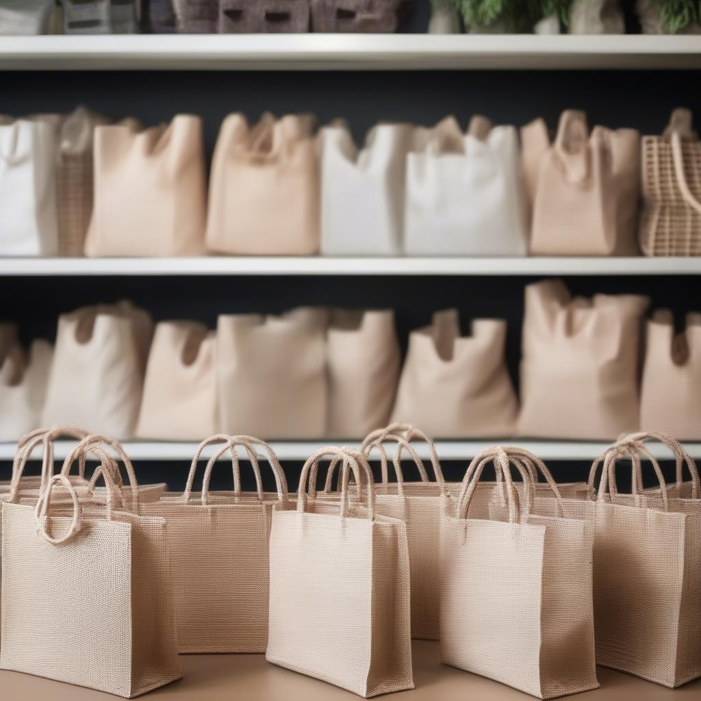 Woven Polypropylene Shopping Bags in a Retail Store in Australia