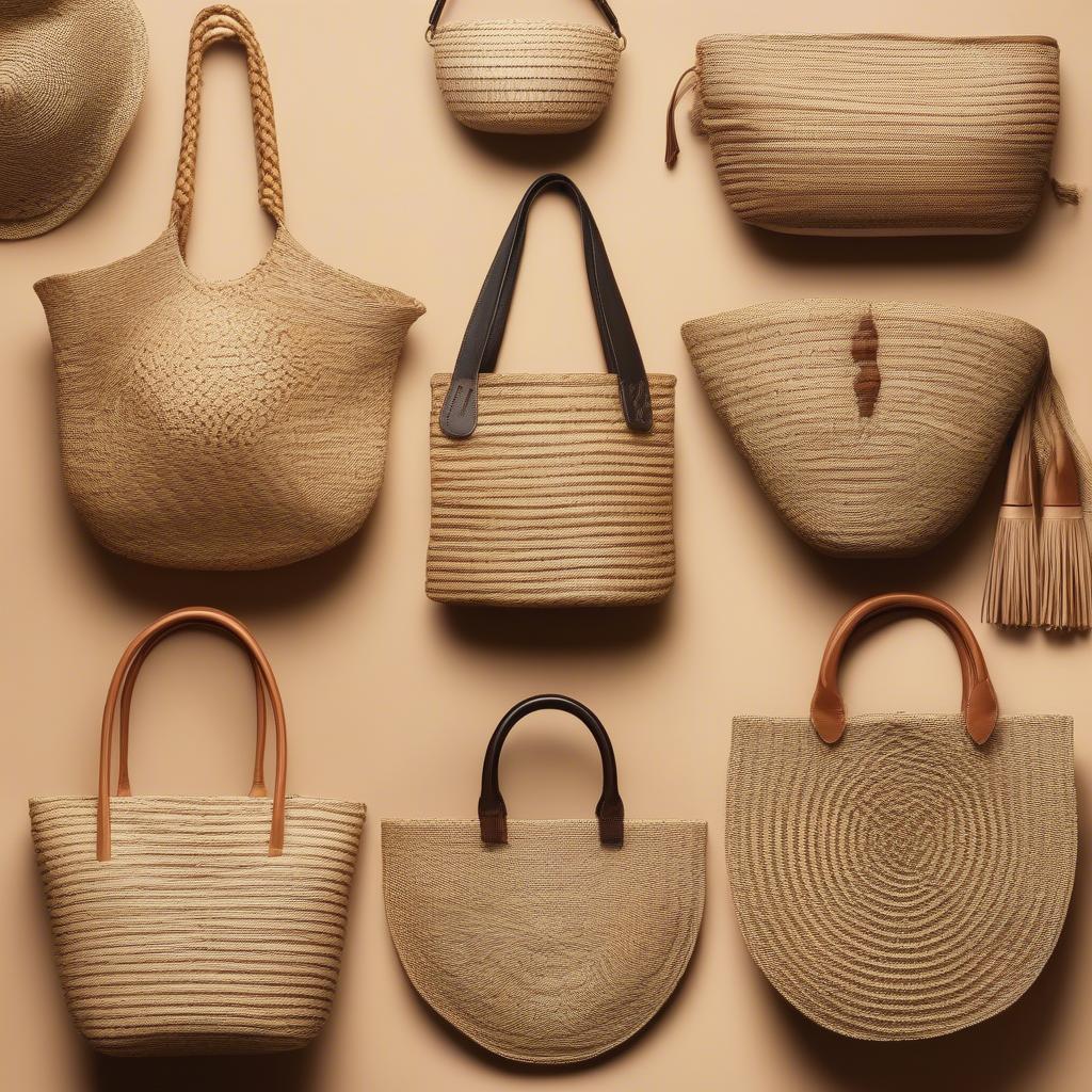 Woven Straw Bags in Various Styles