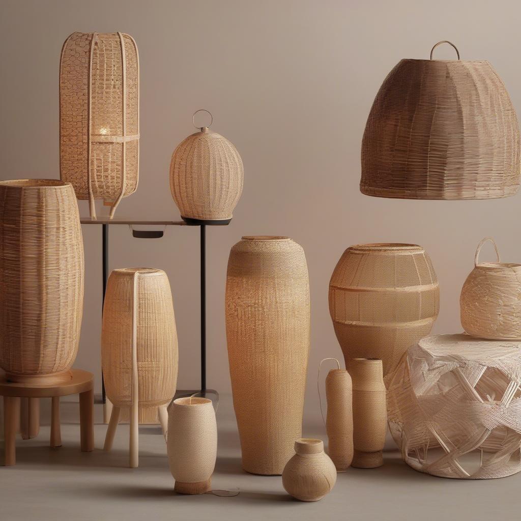 Variety of Woven Table Lamps