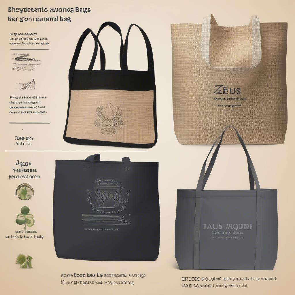 Comparison of Zeus Tote with Canvas and Jute Bags