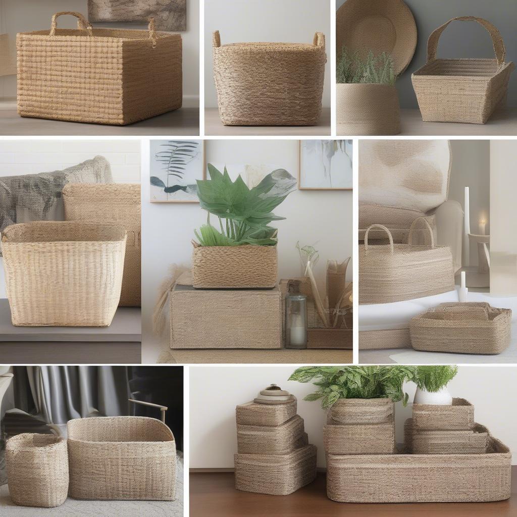 15x12 Rectangle Seagrass Basket in Home Decor