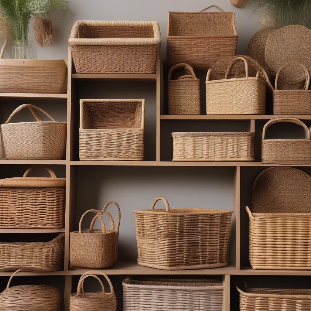 Variety of 15x12 Rectangle Wicker Baskets