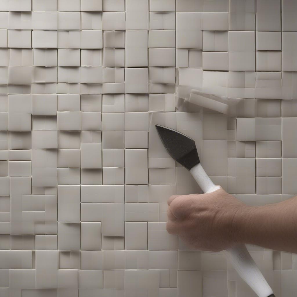 3 Panel Basket Weave Tile Installation: A step-by-step guide on how to install 3 panel basket weave tiles, highlighting the process and necessary tools.