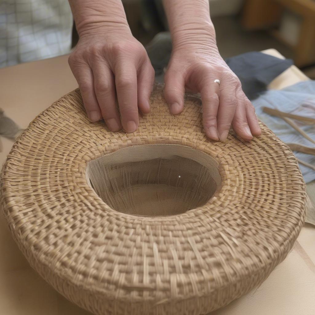 Adding a Border to a Square Willow Basket