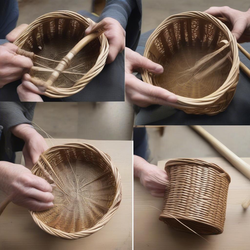 Adding a Handle to a Willow Basket