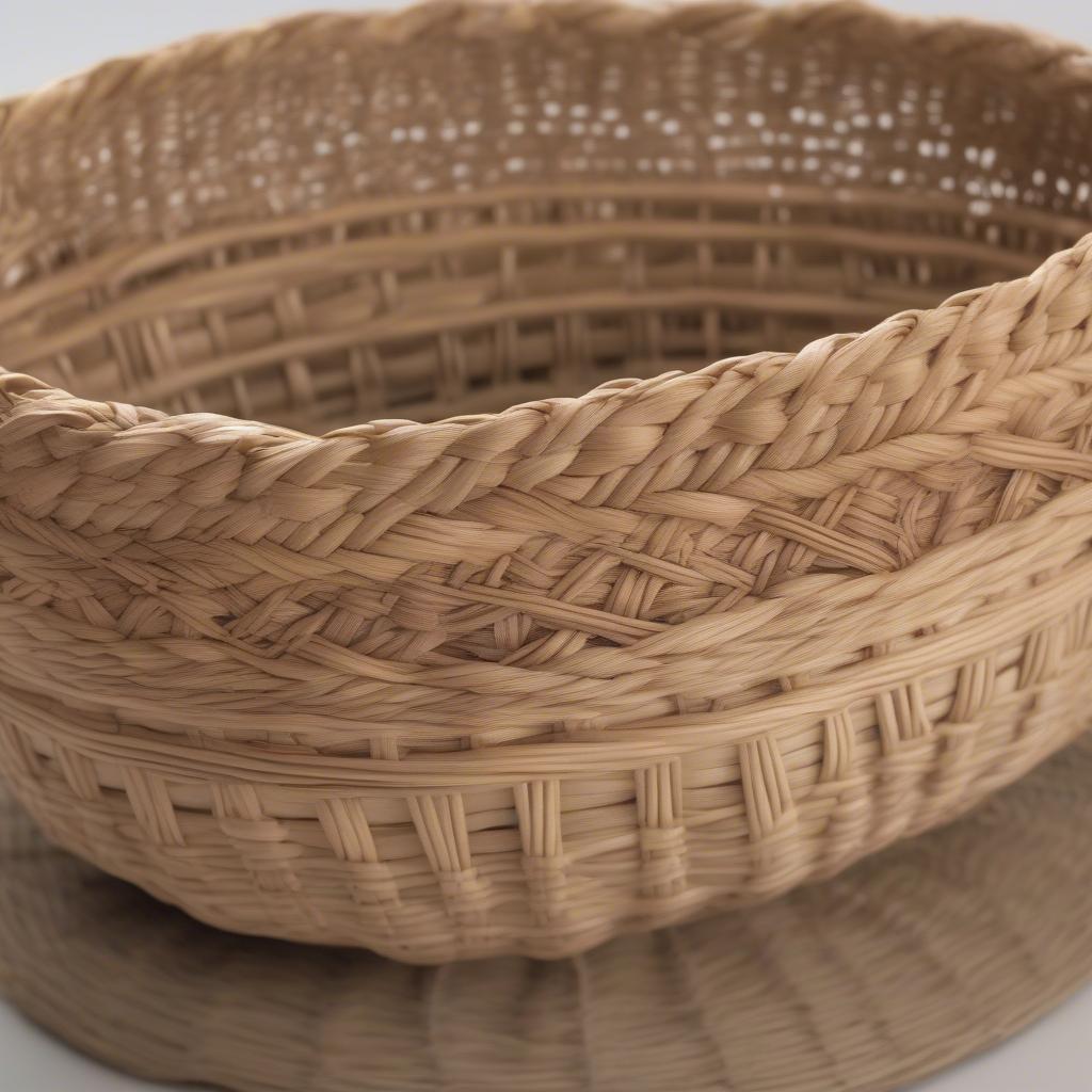 Intricate basket woven using advanced techniques learned at Cadar Park Michels