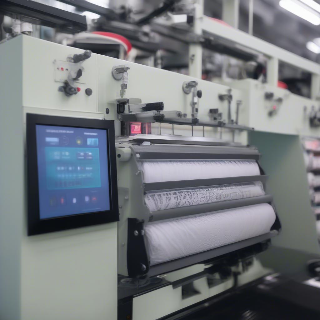 Advanced control panel of a non-woven bag making machine