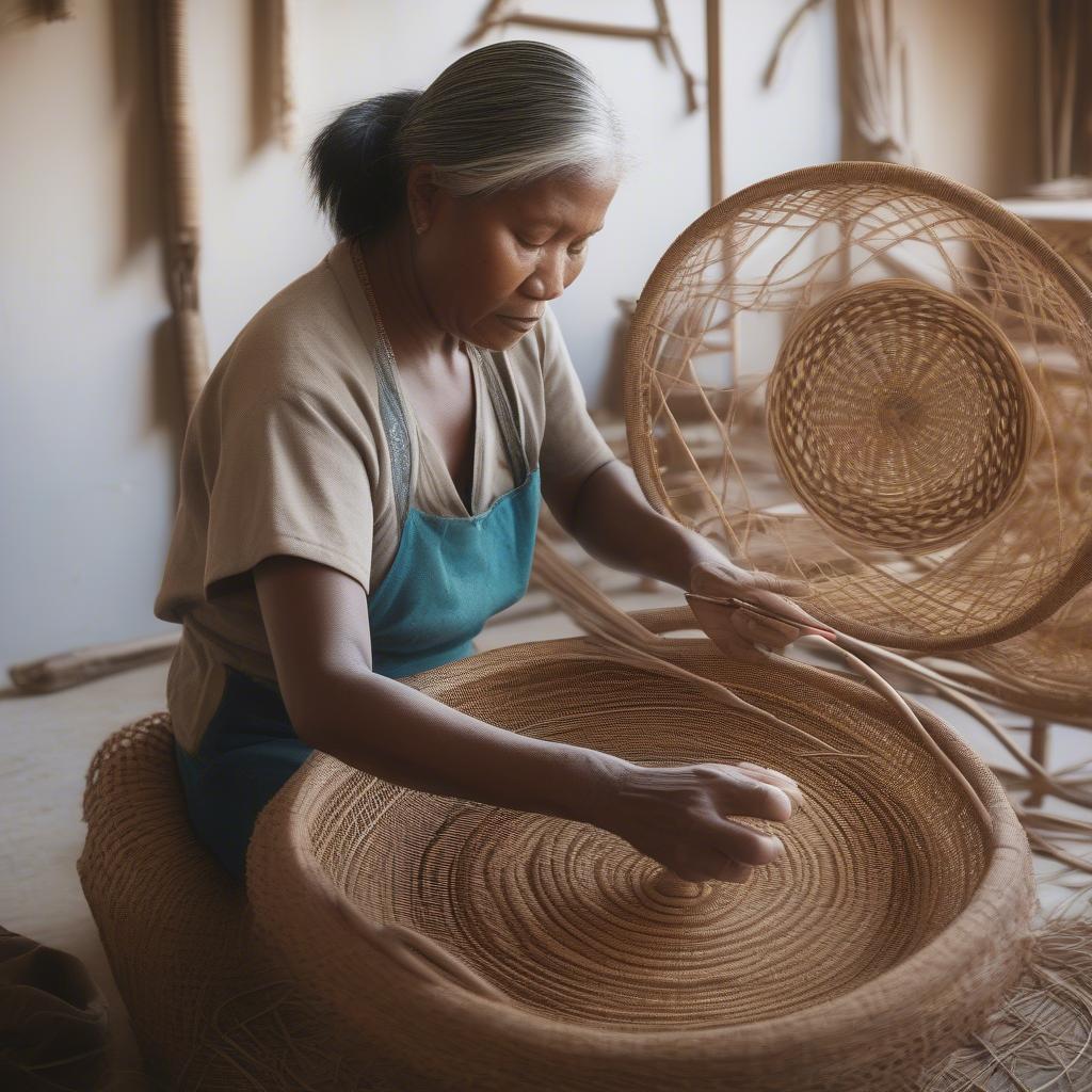 Advanced Rattan Basket Weaving