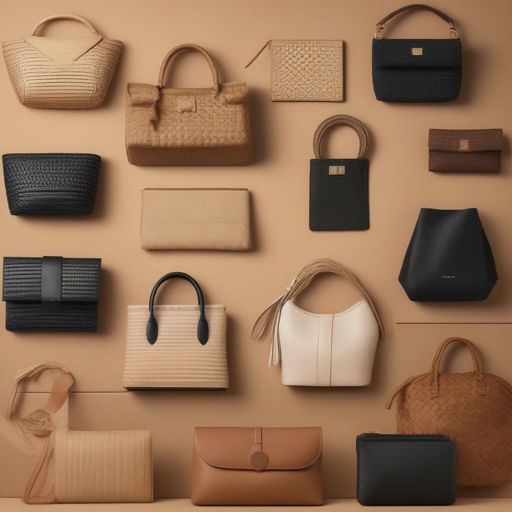 Collection of Aigner Woven Bags in Various Styles