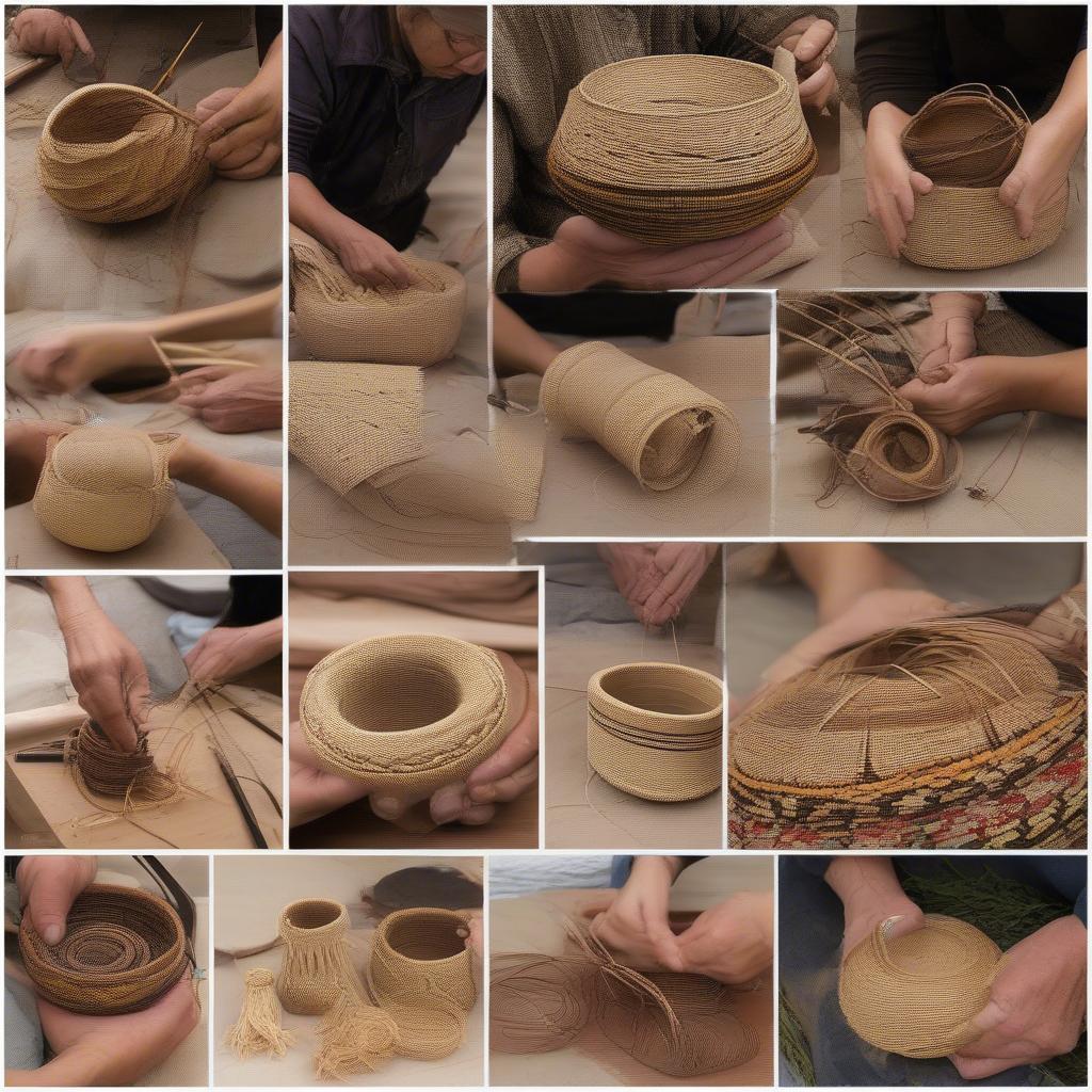 Alaskan Basket Weaving Process