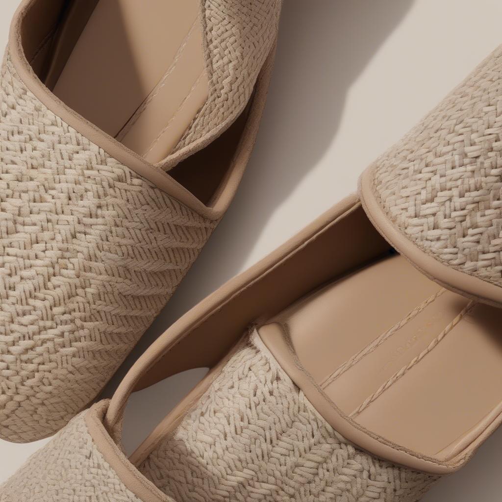 Close-up view of Aldo Areide basket weave mules