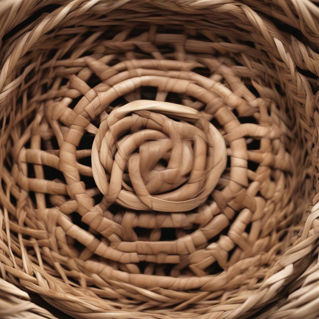 Ancient Nordic Basket Weaving Techniques: A Close-up of Intricate Patterns and Traditional Materials