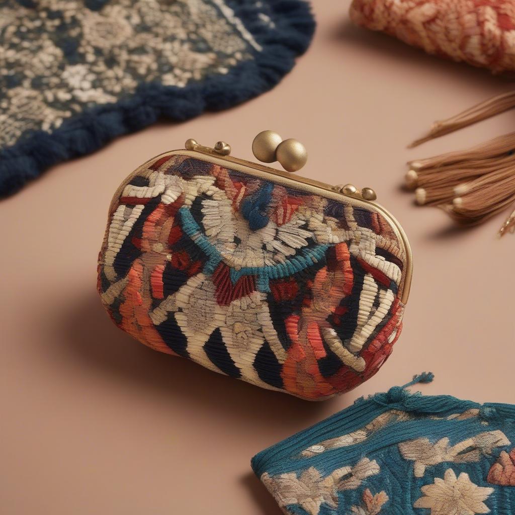 Anthropologie Woven Clutch Bag