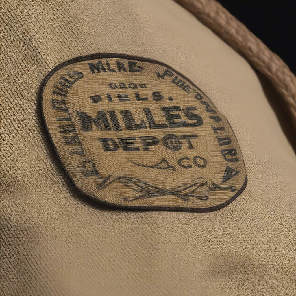 Antique Miles Woven Belt Co. Canvas Bag from Philadelphia Depot