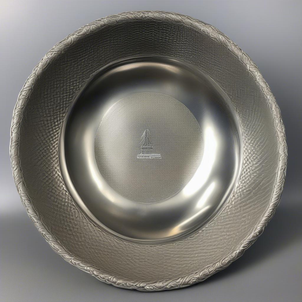 Antique Tiffany & Co. silver bowl with basket weave design