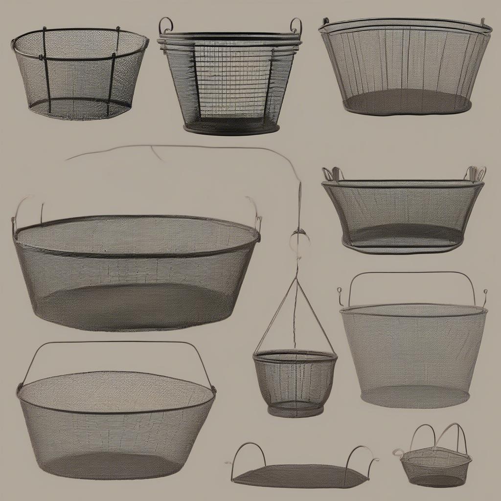 Antique Wire Baskets in Different Styles