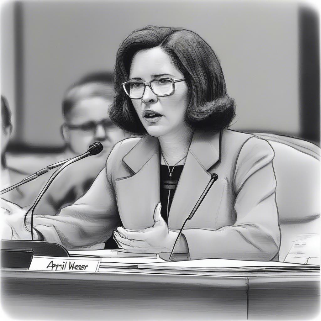 April Weaver during her time as Chair of the House Health Committee