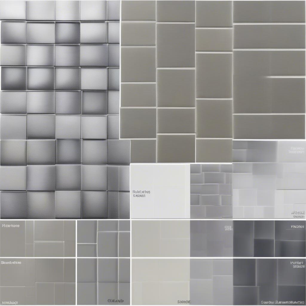 Comparing Artic Grey Basket Weave Mosaic Polish Finishes