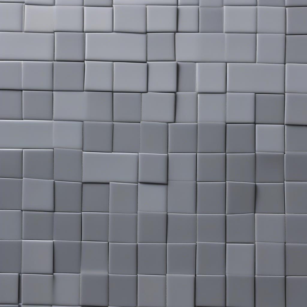 Close-up of Artic Grey Basket Weave Mosaic Polish L7575 application showing the detailed texture and grey color