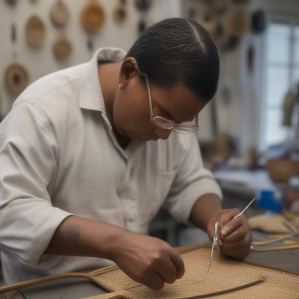 Artisan Crafting Basket Weave Earrings