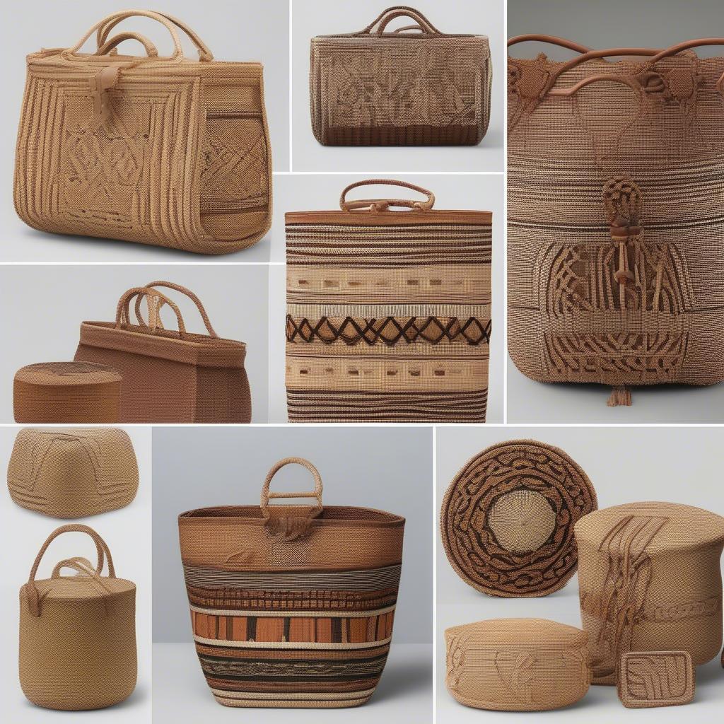 Various styles of ata woven bags