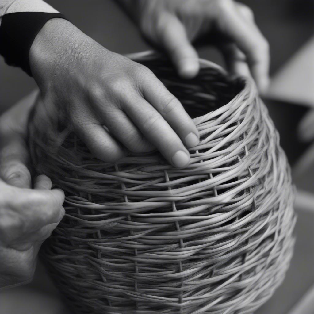 Aurondack Basket Weaving in Progress