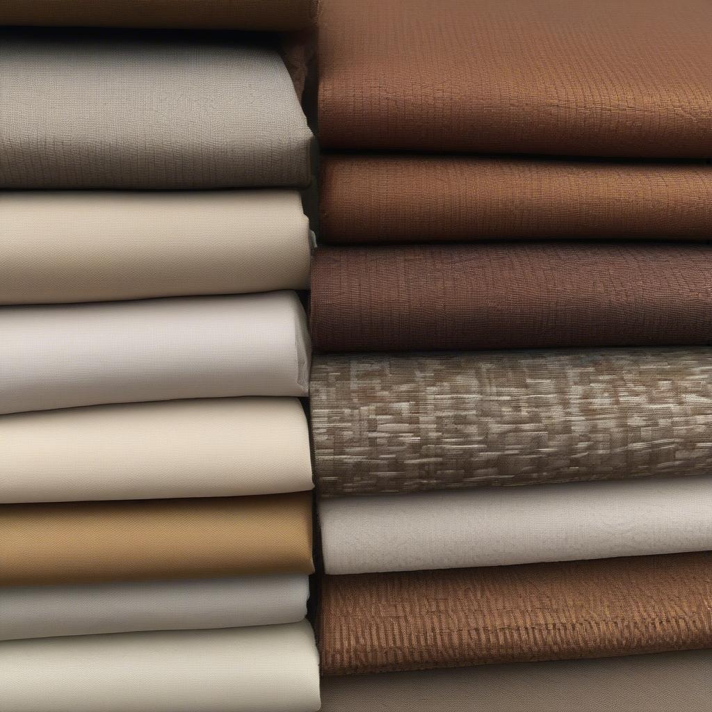 Variety of basket weave fabrics available from Australian suppliers, showcasing different colours and textures.