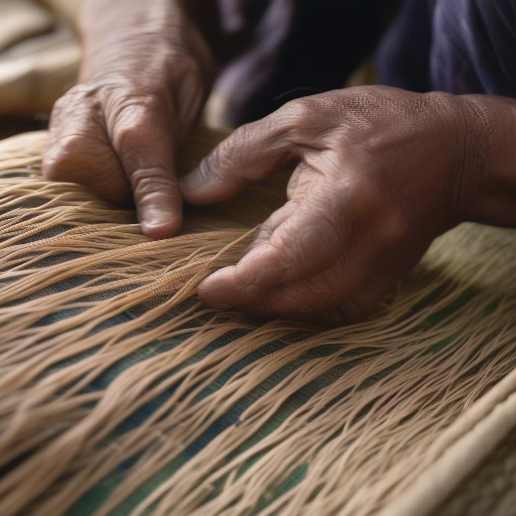 Weaving an Australian Kete Bag:  Exploring the intricate techniques and diverse natural materials.