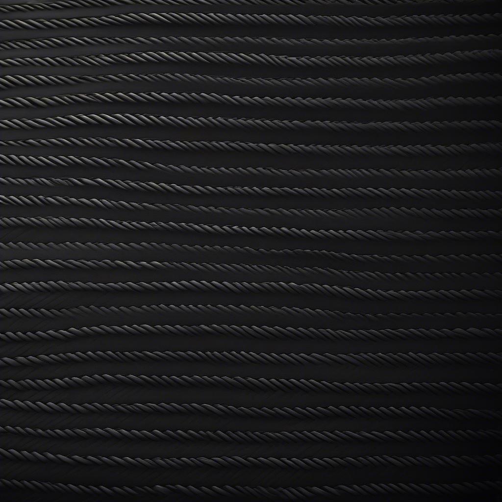 Authentic Black Basket Weave Close-Up