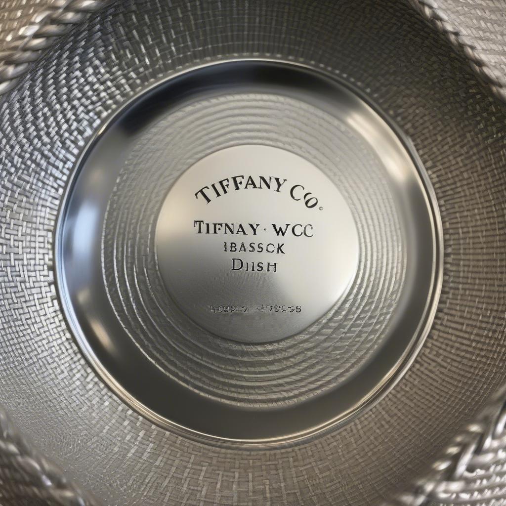 Authentic Tiffany Basket Weave Dish Markings