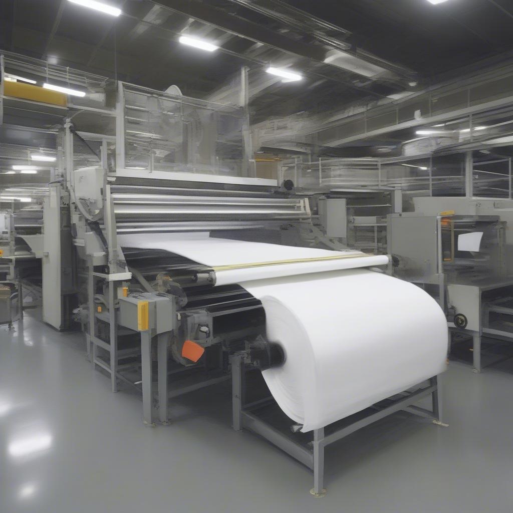 Automated bag-making machine processing a non-woven roll