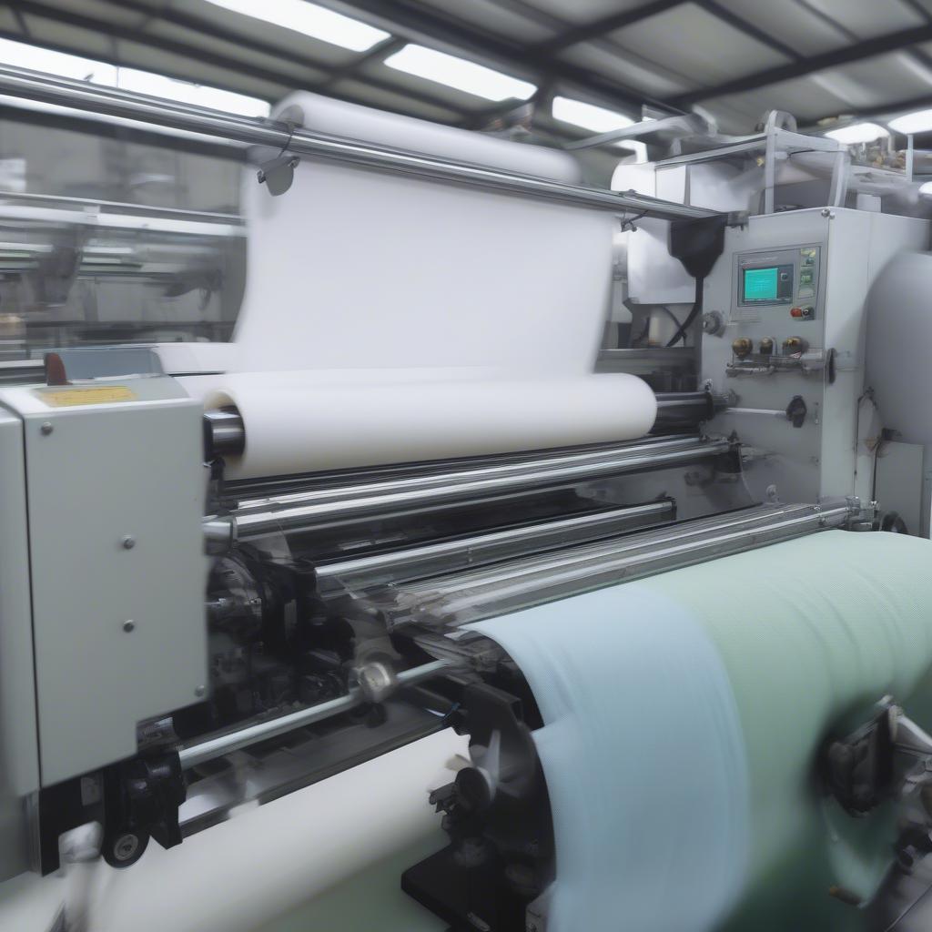 Automatic Non-Woven Bag Making Machine in Operation