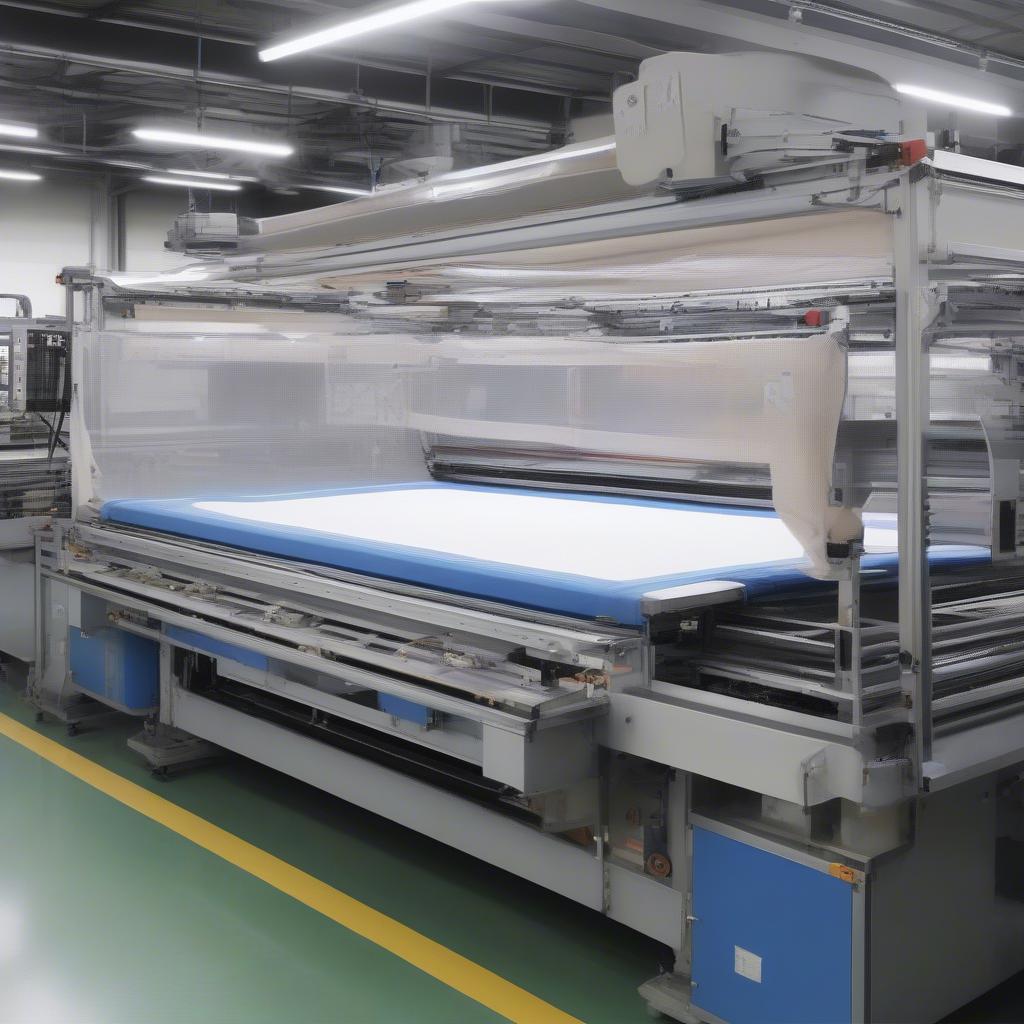 Automated Non-Woven Bag Printing Machine in a Factory Setting