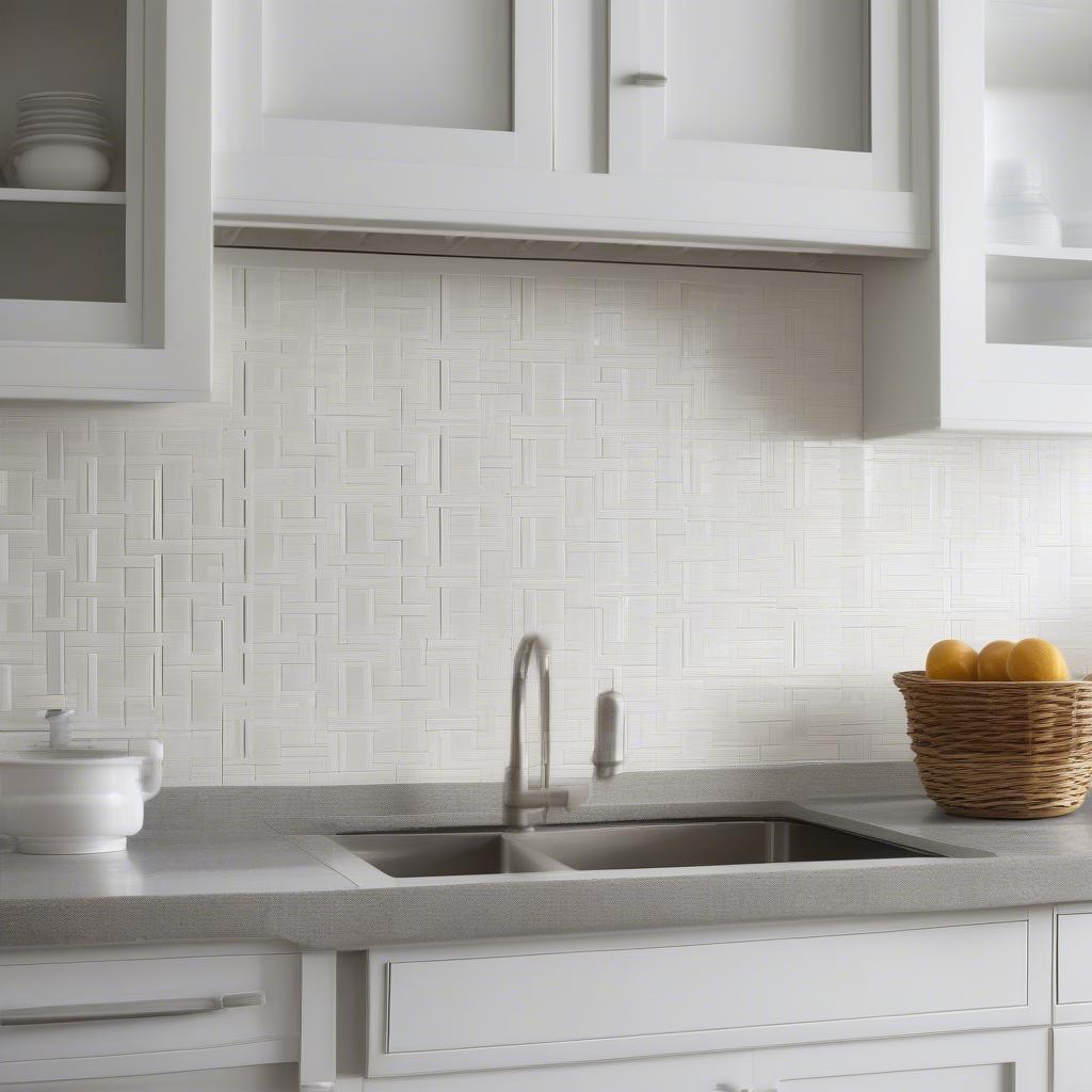 Azra Basket Weave Tile Kitchen Backsplash