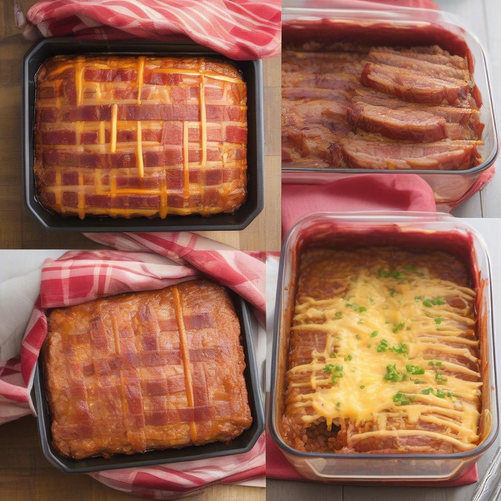 Bacon Basket Weave Meatloaf Variations