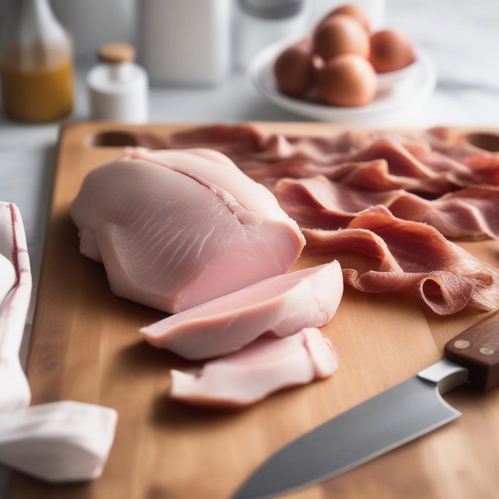 Preparing a Turkey for Bacon Basket Weave