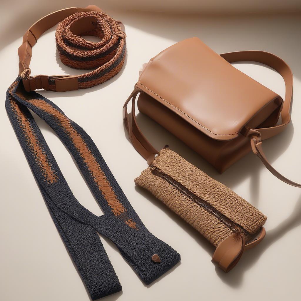 Bag Woven Strap Paired with Different Bags