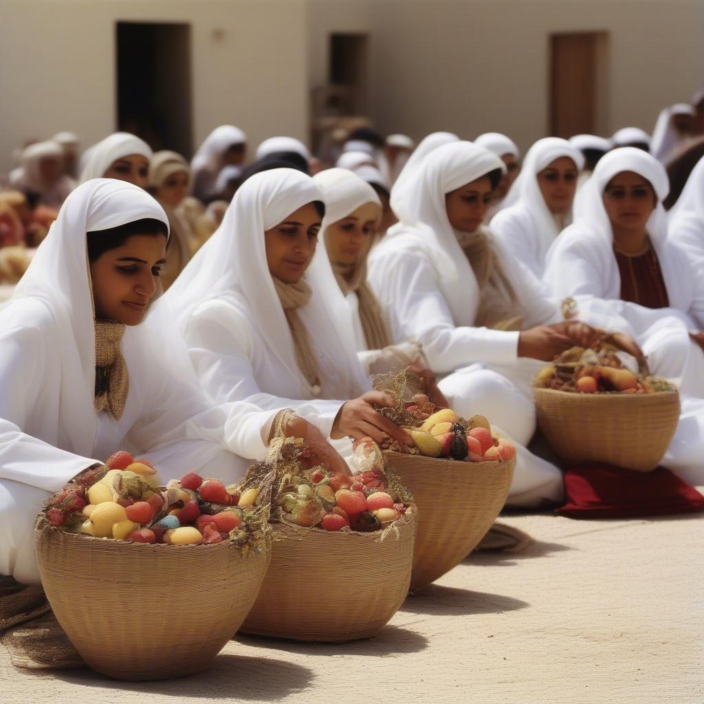 Bahraini Basket Weaving in Cultural Ceremony