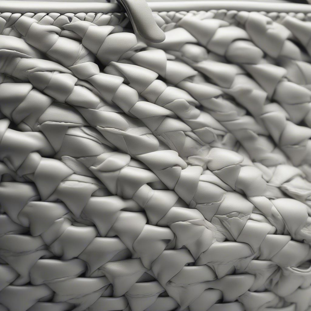 Close-Up of the Woven Details on a Balenciaga City Bag